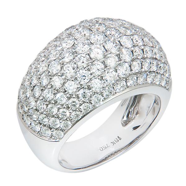 View Micro Pave Diamond Band Set in 18K White Gold